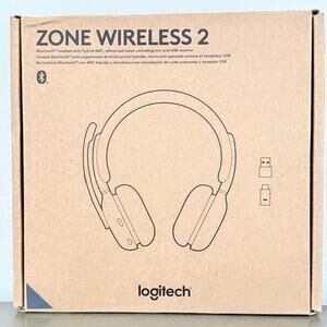 Logitech Zone Wireless 2 Premium Bluetooth Headset, Hybrid ANC, USB , Mic SEALED